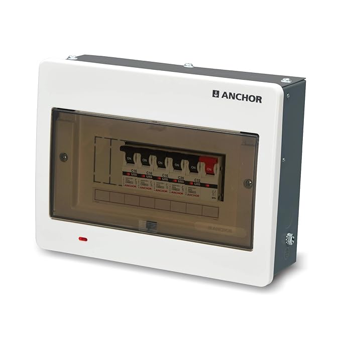 Anchor by Panasonic 98374 UNO Plus 12 Way SPN Polycarbonate Distribution Board (White)