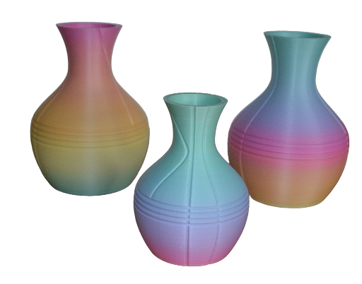 Vases " Arc en ciel "