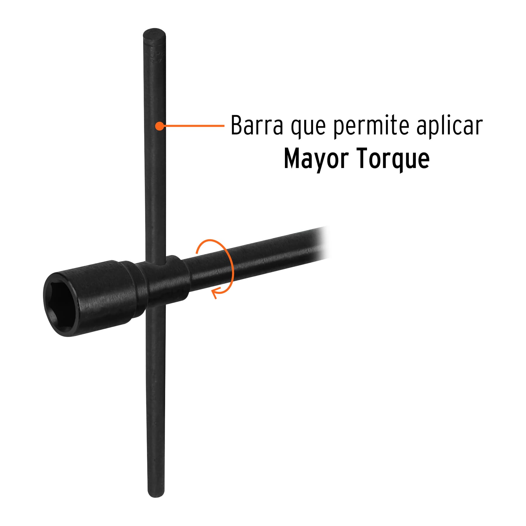 Llave de artillería 1-1/16 x 1-1/4" boca hexagonal, TRUPER