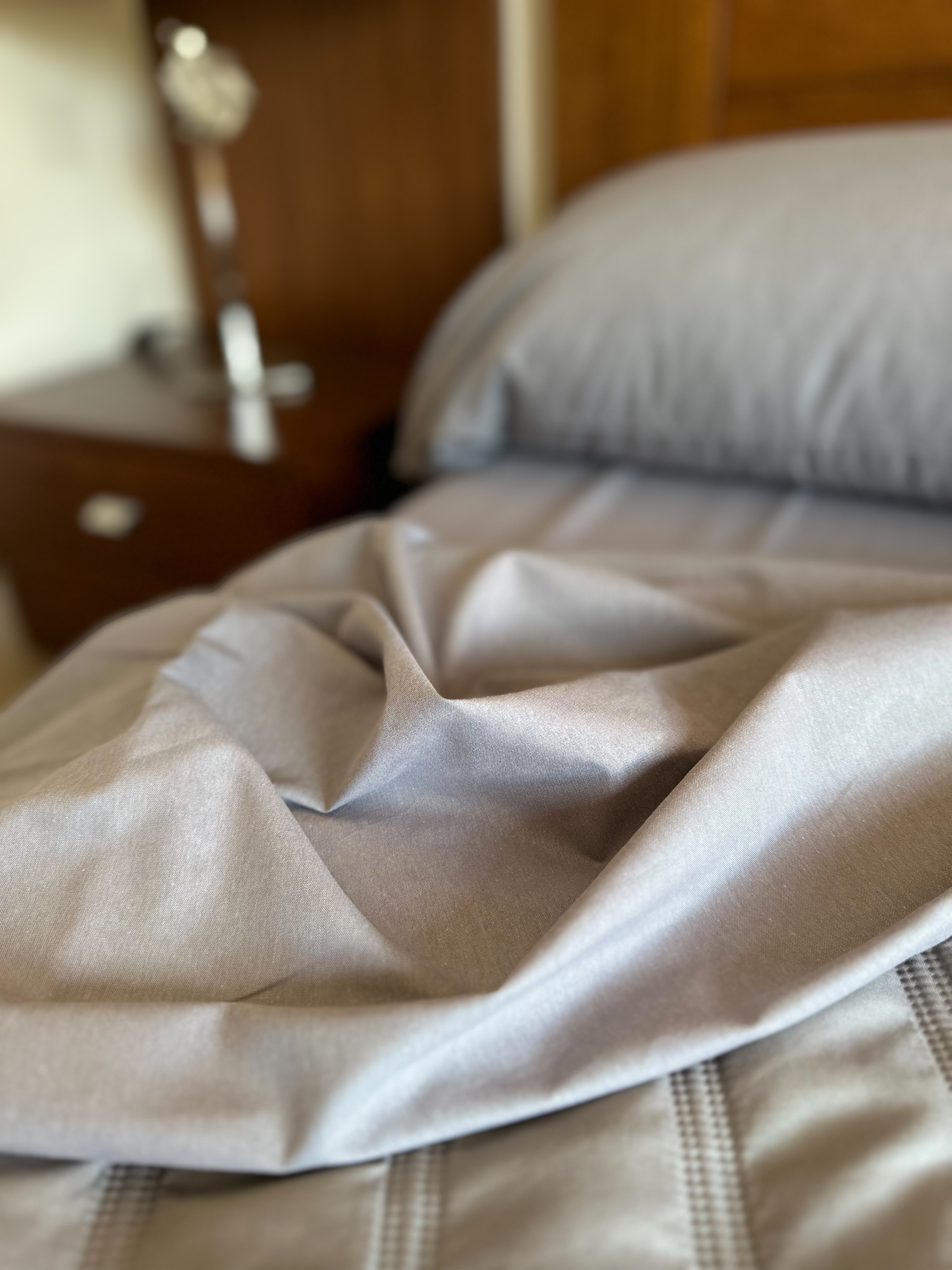 Juego de sábanas grises - Percal 180 hilos 