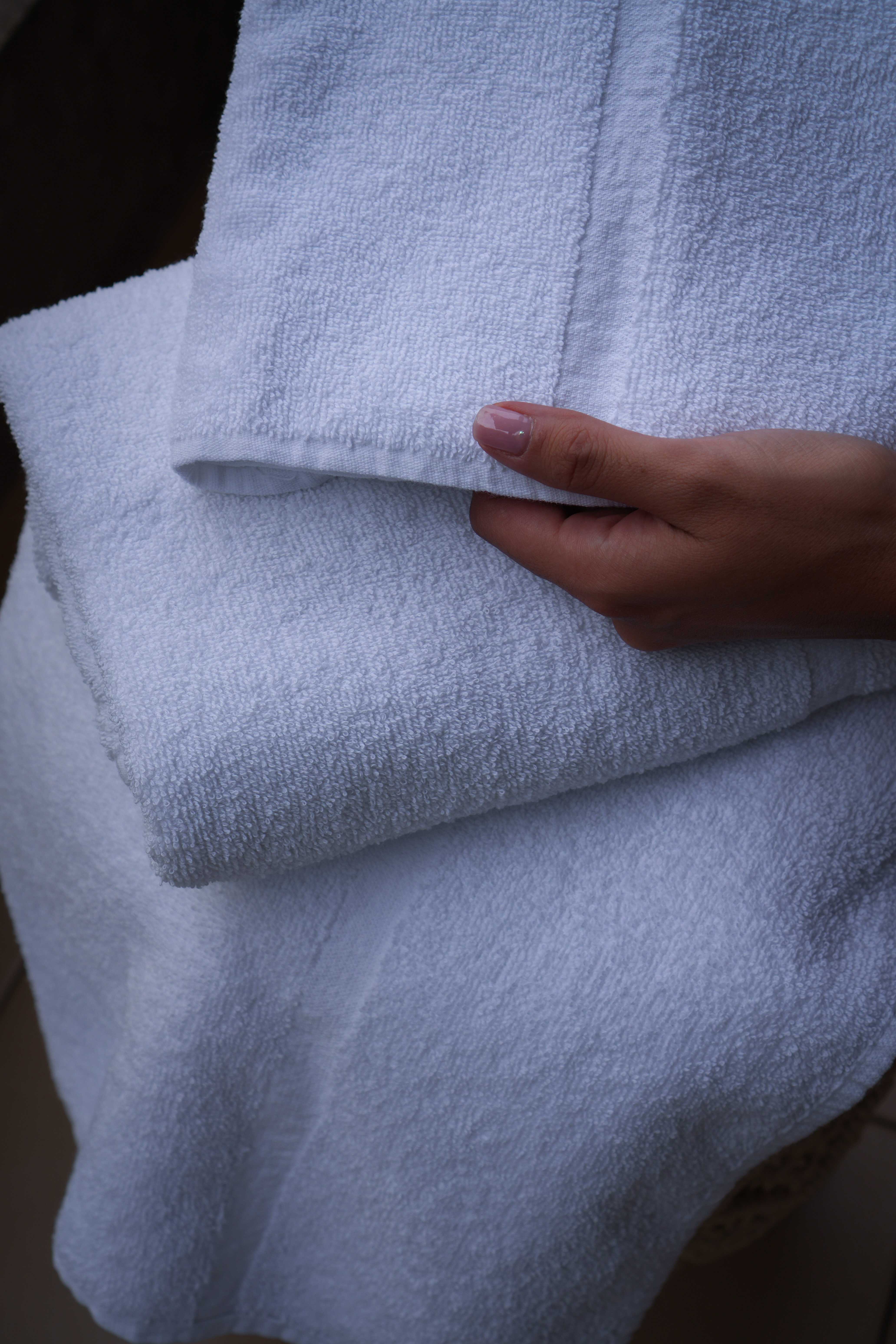 Juego toalla y toallón linea Tormo - Blanco