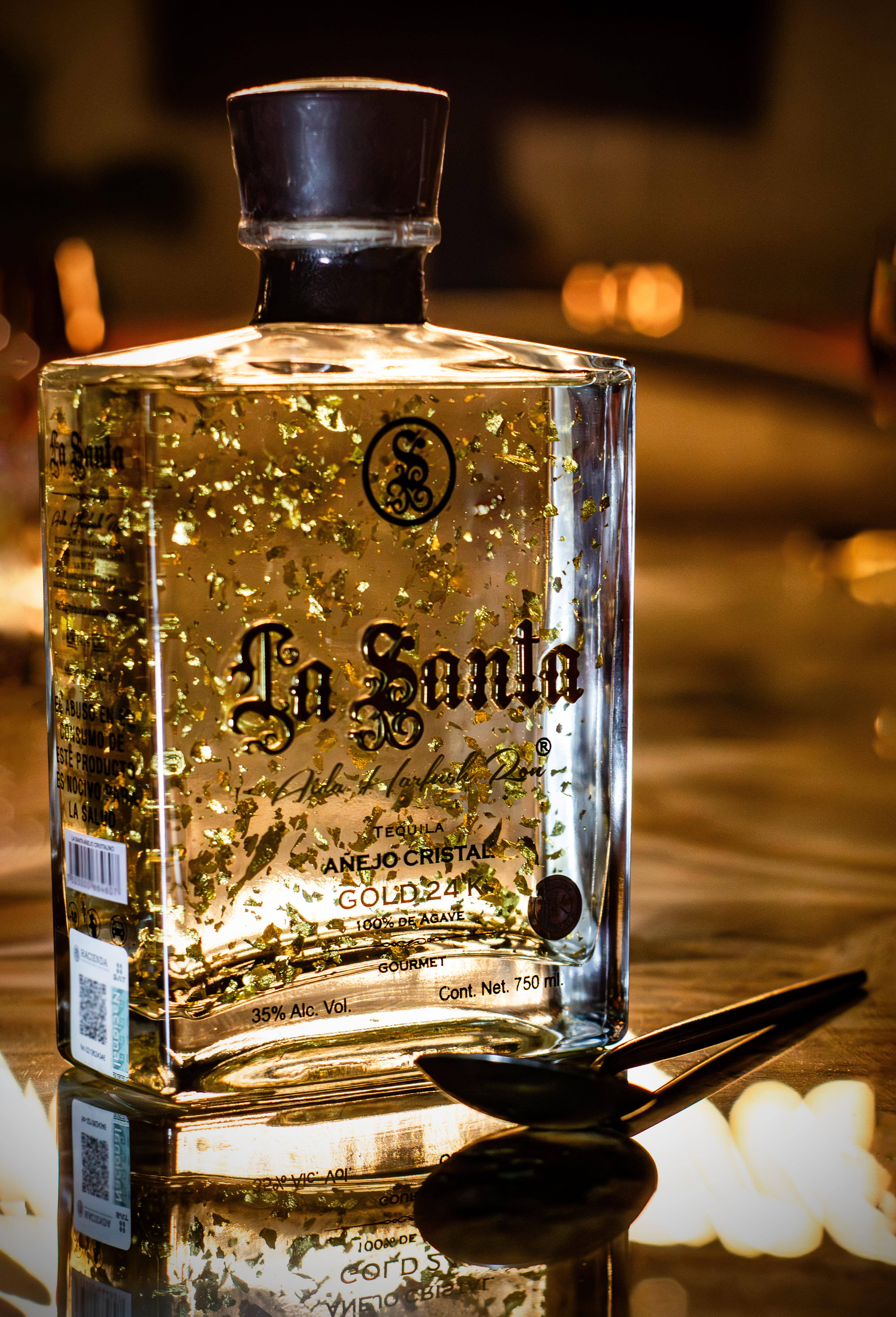 Tequila Añejo Cristal Gold 24K
