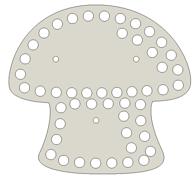 Gnome Mushroom-Coroplast