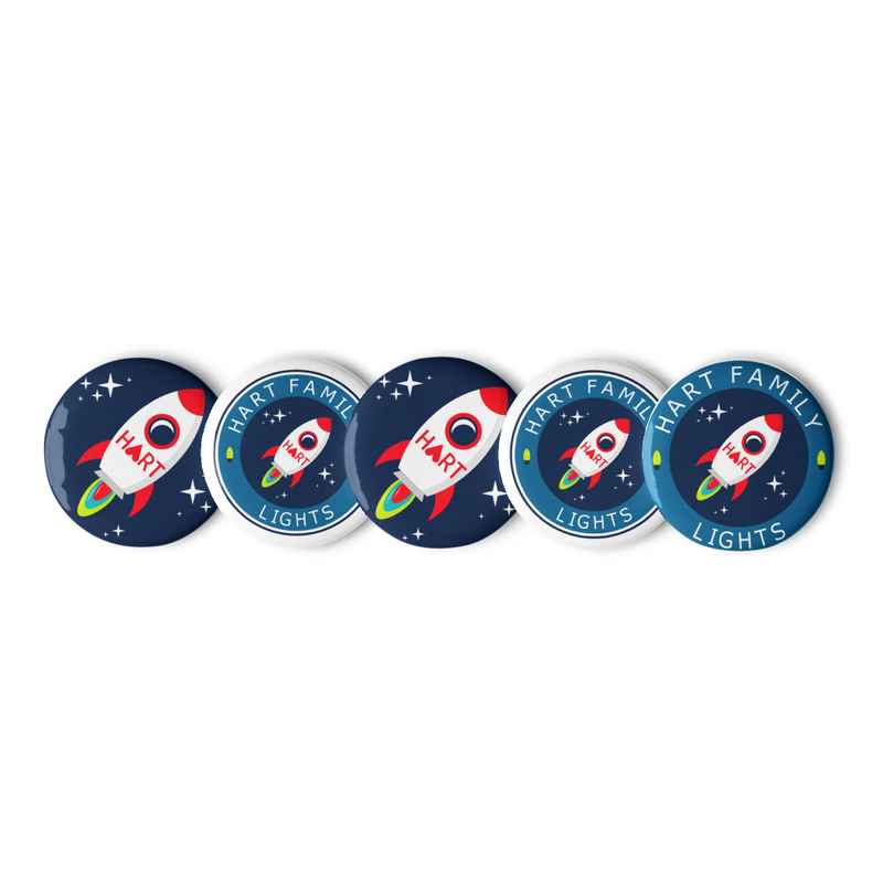 Set of pin buttons