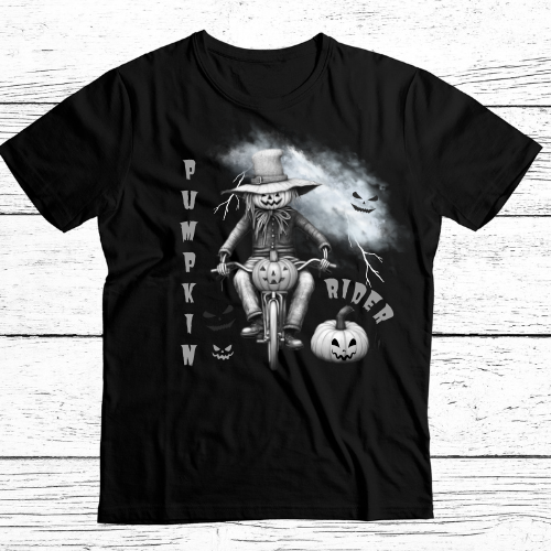 Pumpkin Rider Halloween T-Shirt