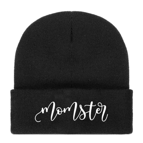 Black 'Momster' Beanie