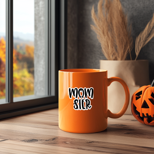 Momster Orange Halloween Mug