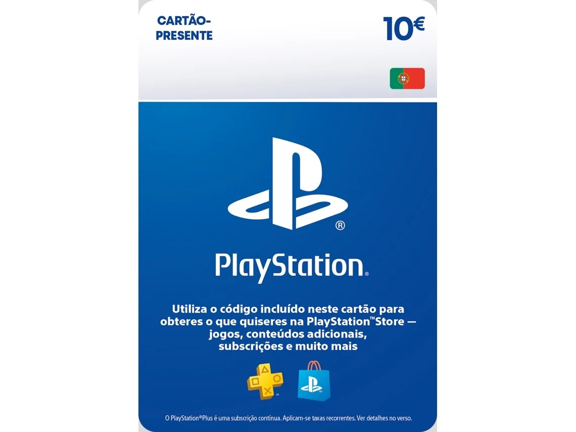Cartão de Carregamento PlayStation Store 10 Euros