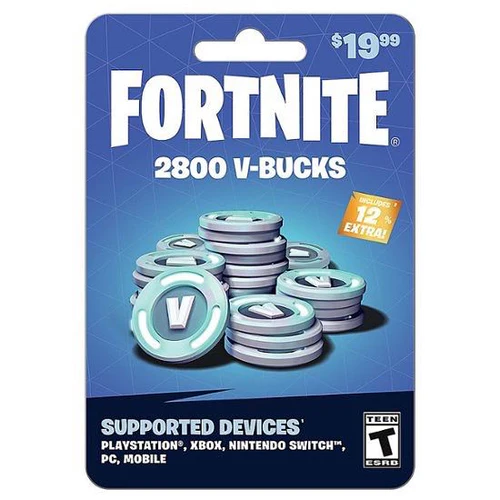 FORTNITE Digital V-Bucks 2800 - (CONTA AMERICANA) PlayStation/Xbox/Nintendo Switch/PC/Mobile