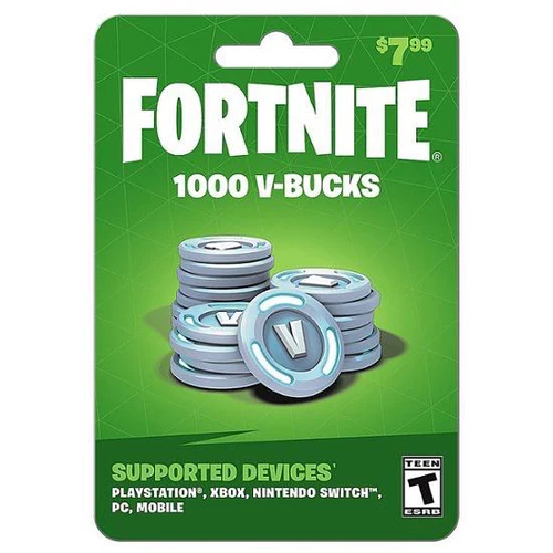 FORTNITE Digital V-Bucks 1000 - (CONTA AMERICANA) PlayStation/Xbox/Nintendo Switch/PC/Mobile