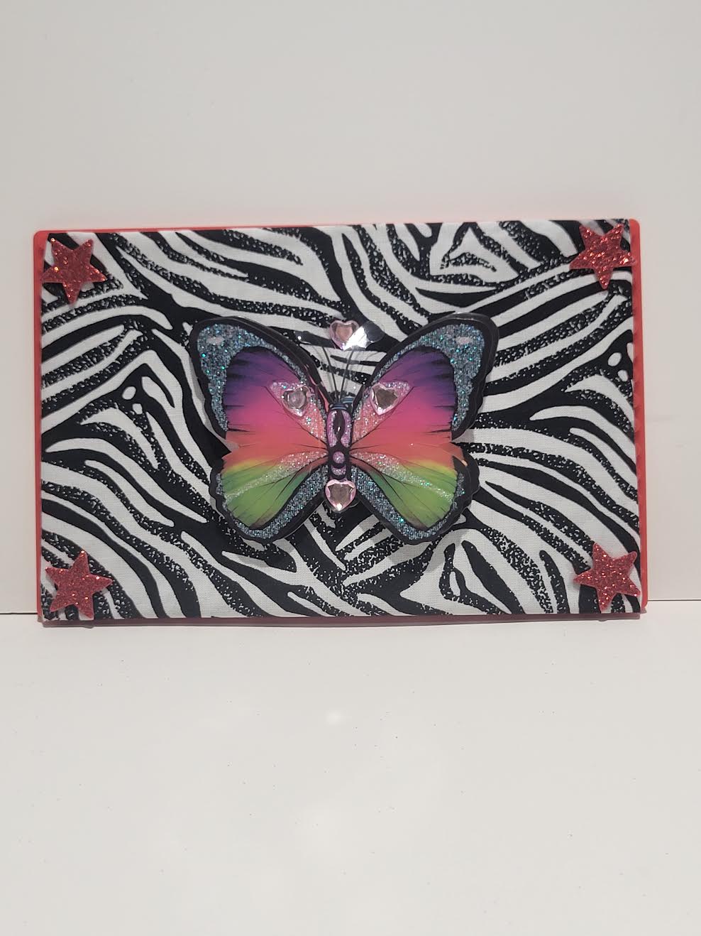 Colorful Butterfly with Red Stars Gift Set