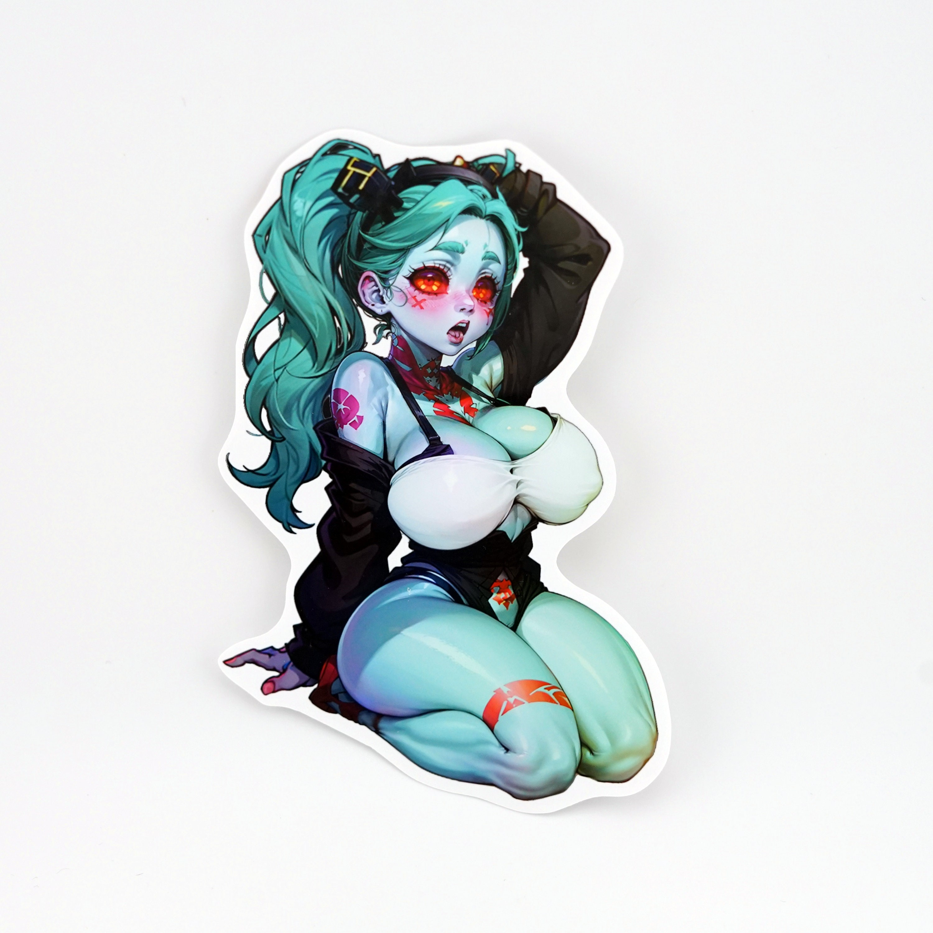 Rebecca 3 - Lewd Oppai Anime Waifu Sticker Vinyl Decal NEW Version!