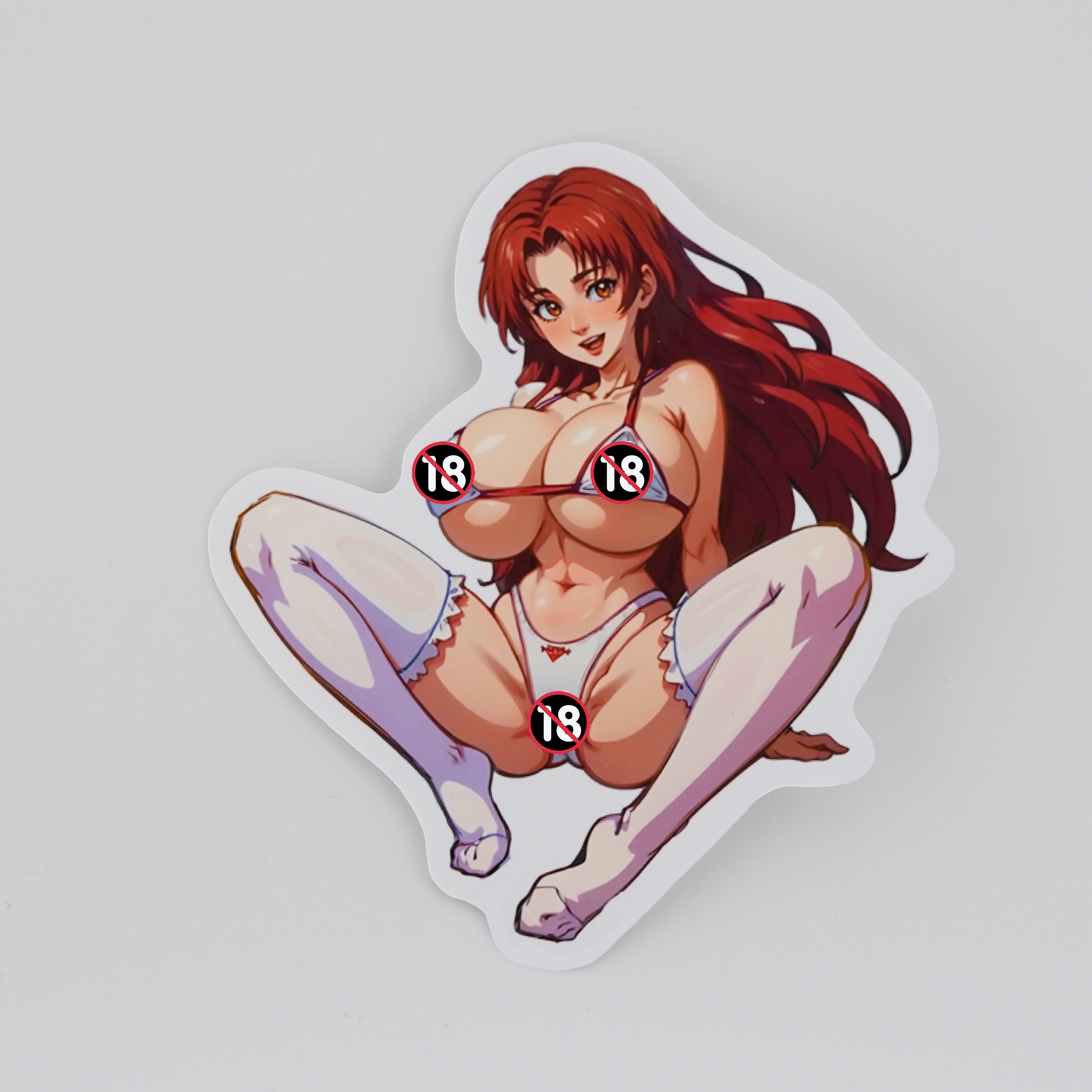 Kira Bikini and pantyhose - Lewd Oppai Anime Waifu Sticker Vinyl Decal