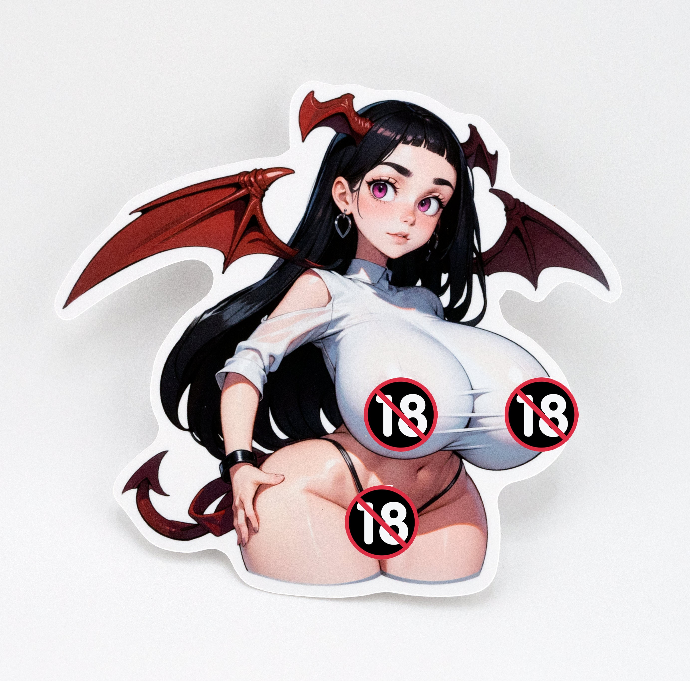 Succubus Deva - Lewd Oppai Anime Waifu Sticker Vinyl Decal