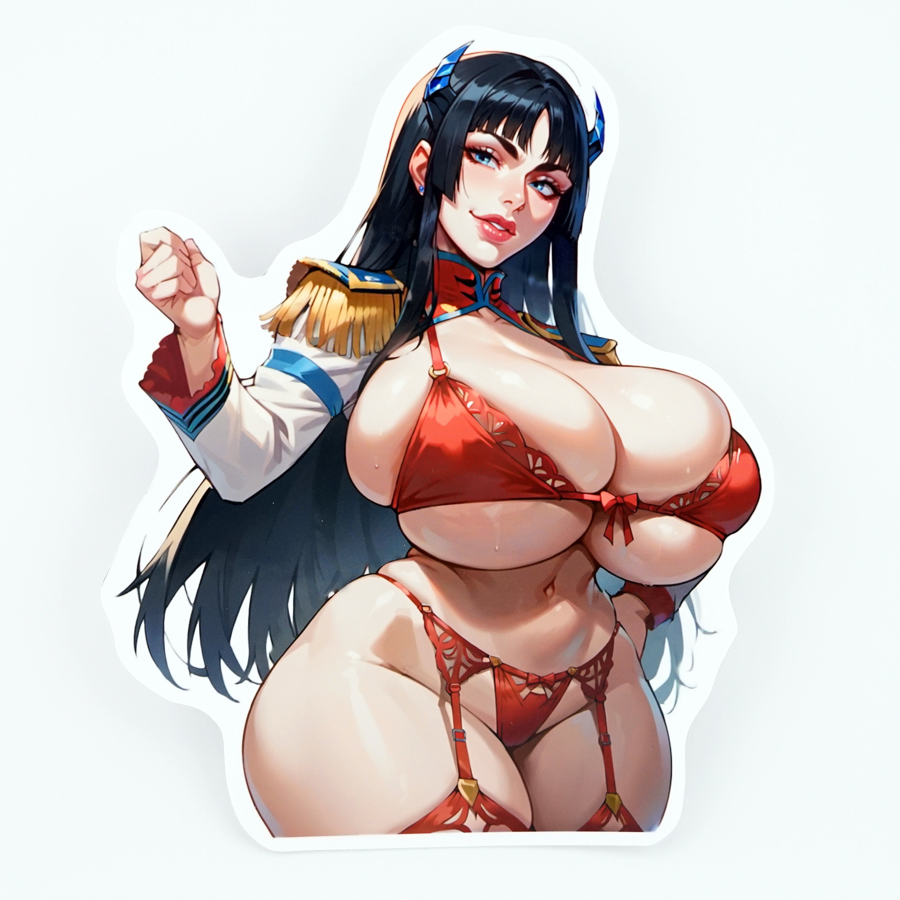 Super Oppai Satsuki - Red Lingerie