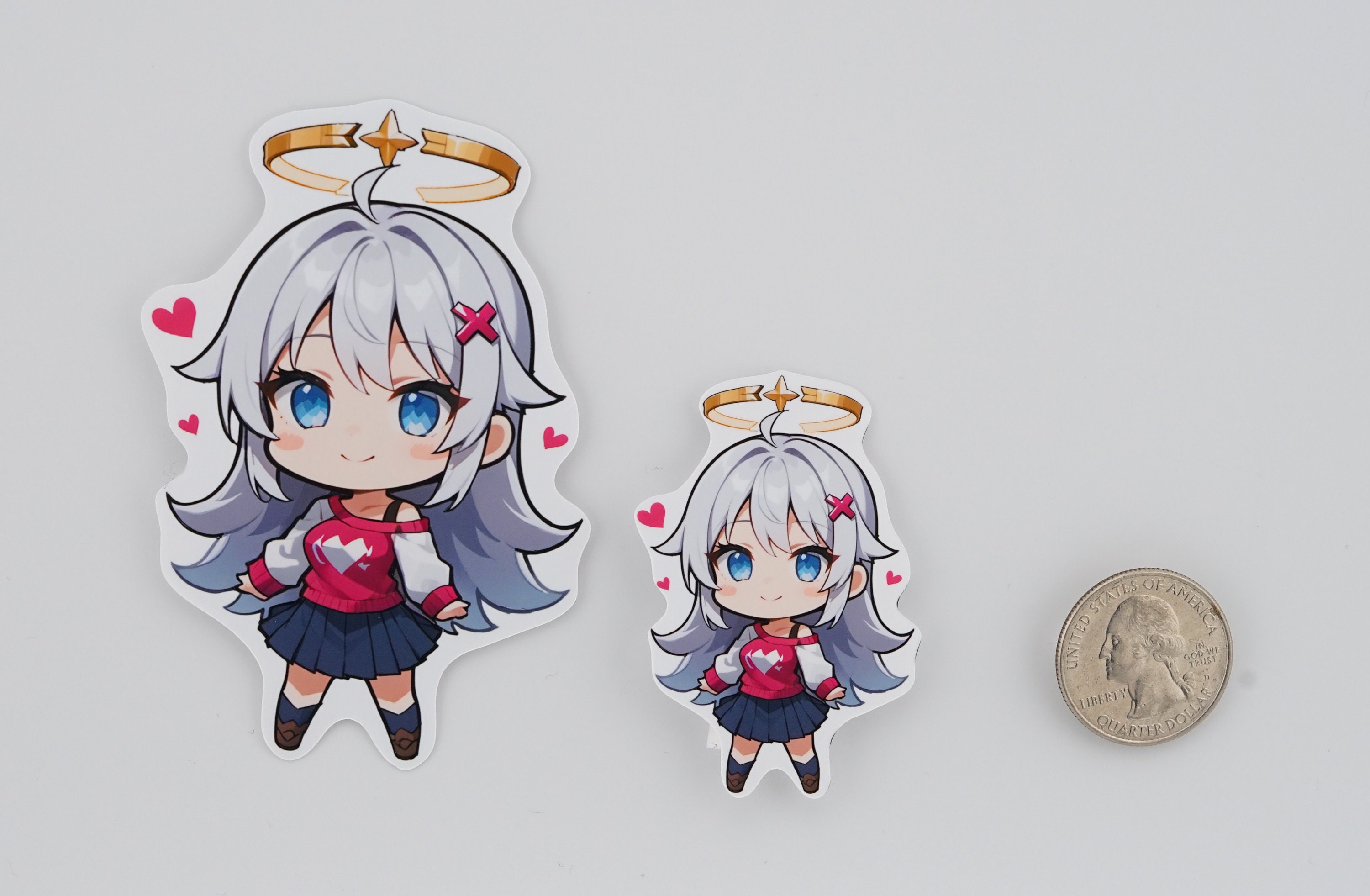 Chibi Angel Girl - Cute Chibi Game Stickers Anime Waifu Sticker Vinyl Decal