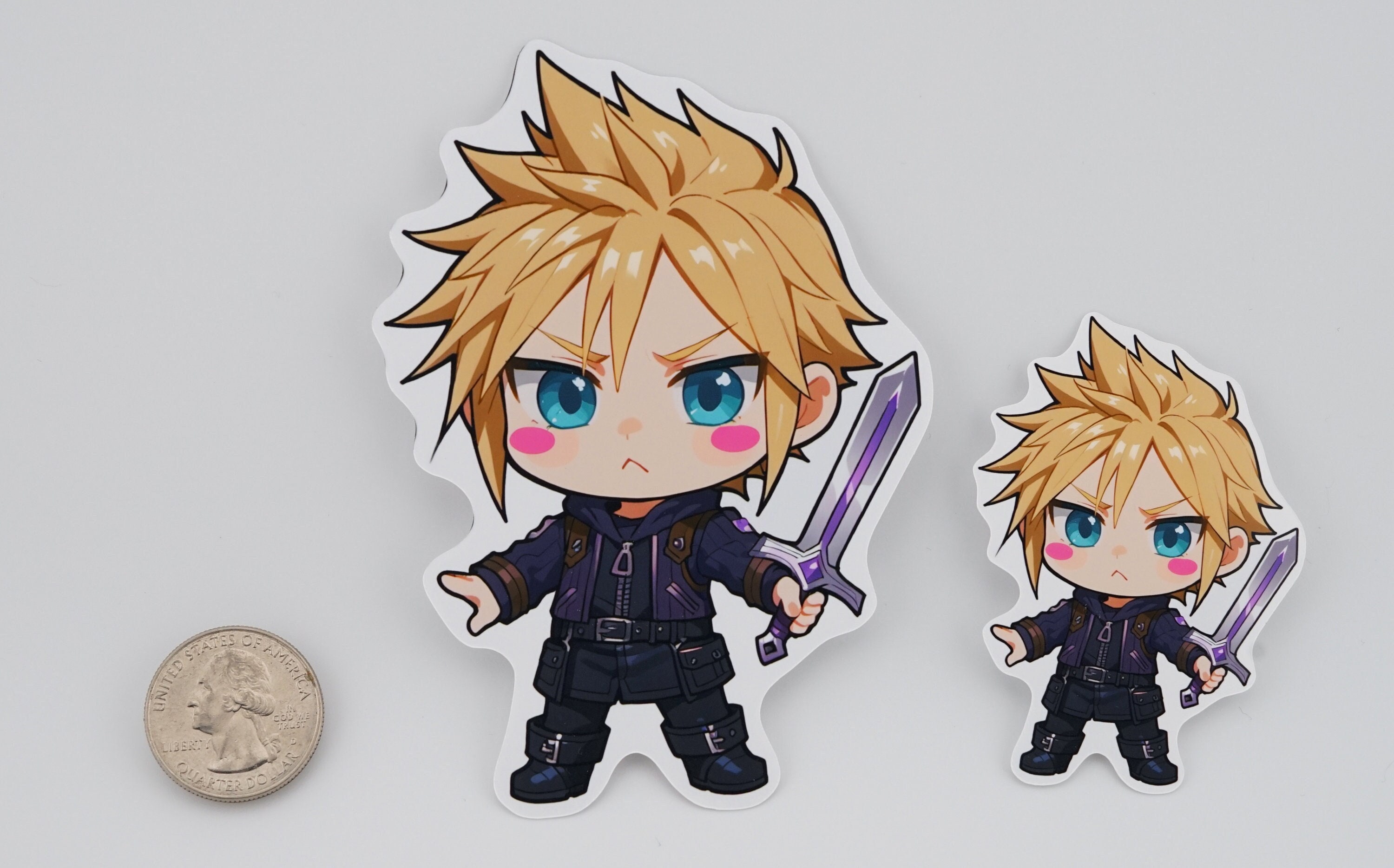 Chibi Cloud - Cute Chibi Game Stickers Anime Waifu Sticker Vinyl Decal
