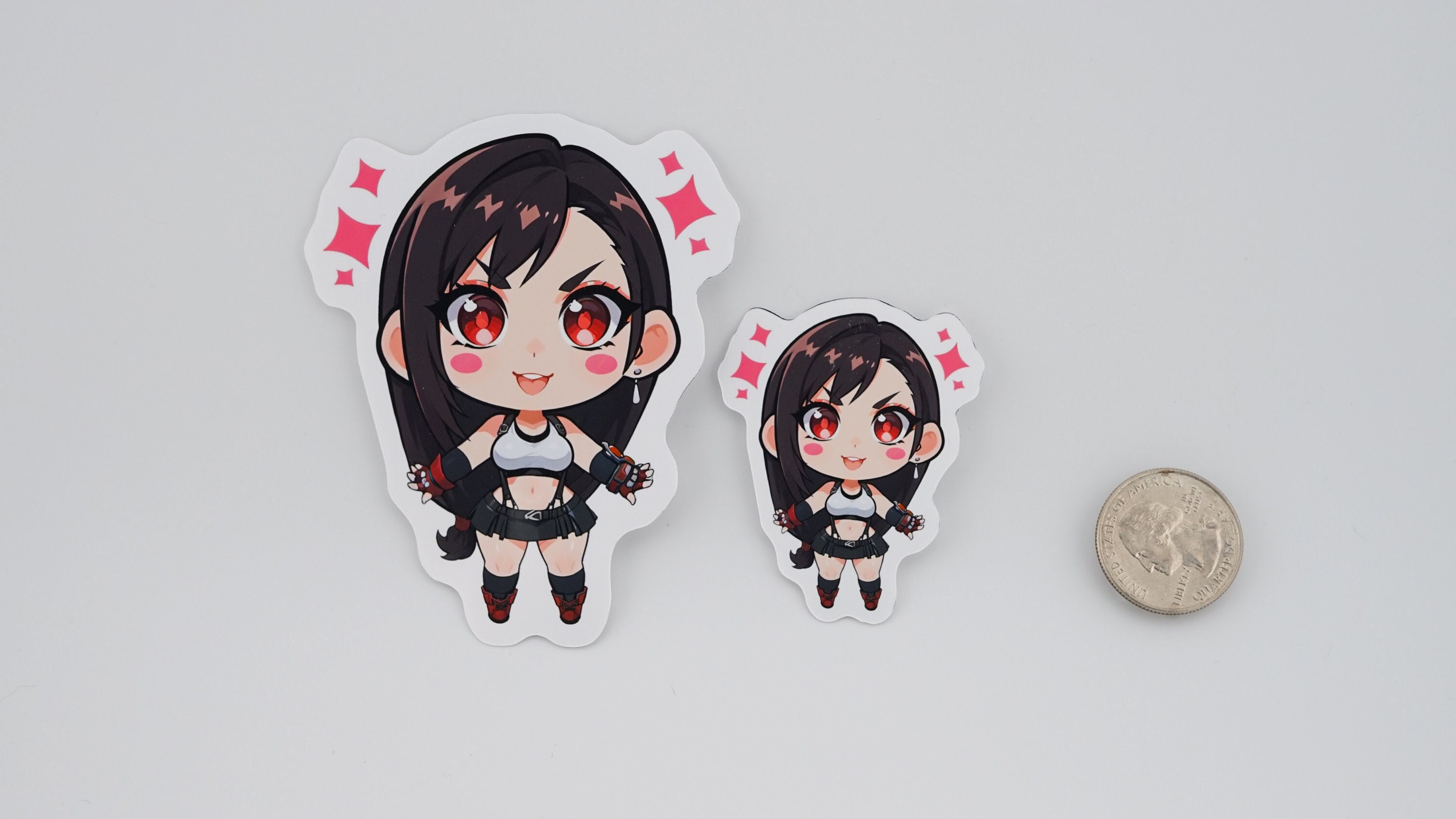 Chibi Tifa - Cute Chibi Game Stickers Anime Waifu Sticker Vinyl Decal