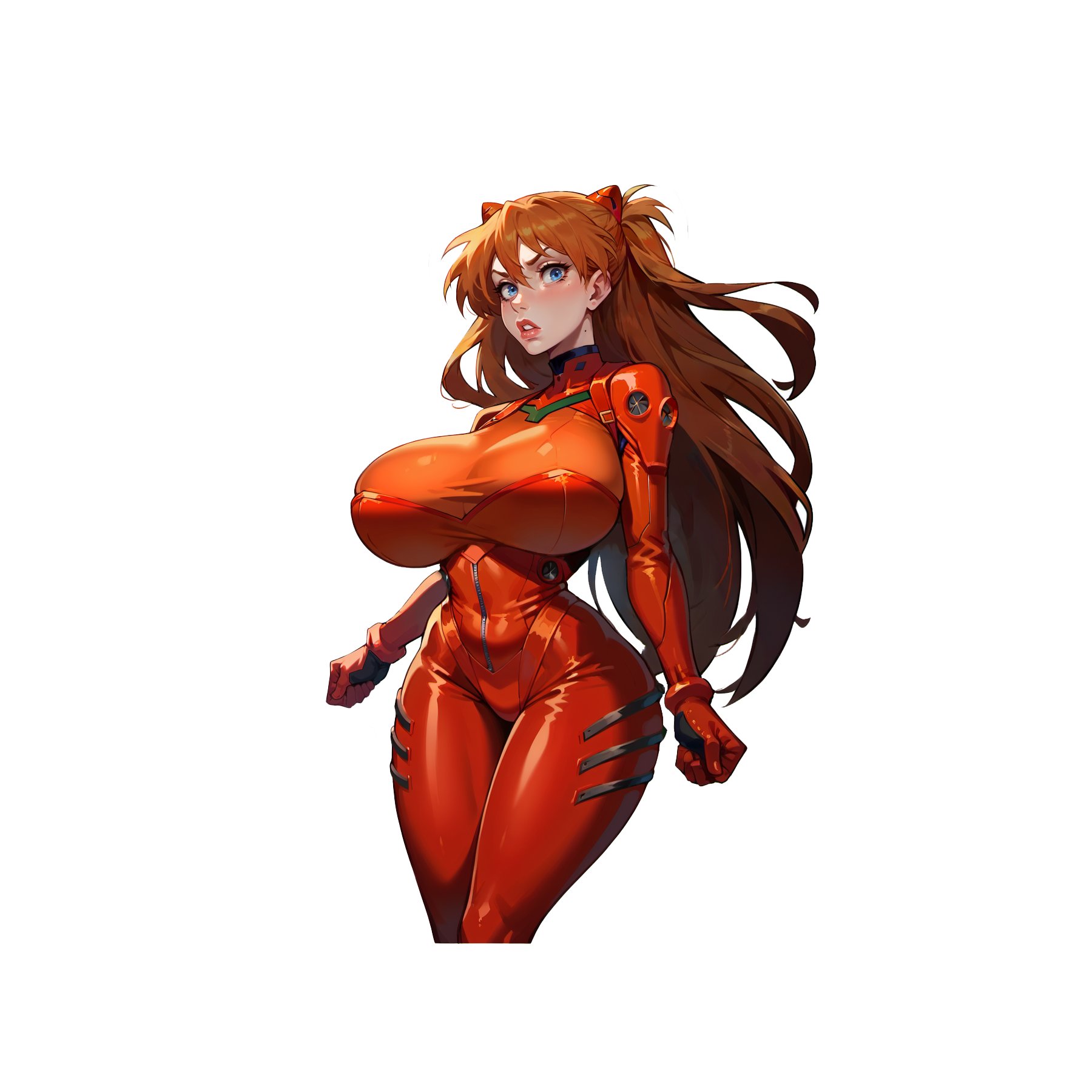 Asuka - Tight red jumpsuit