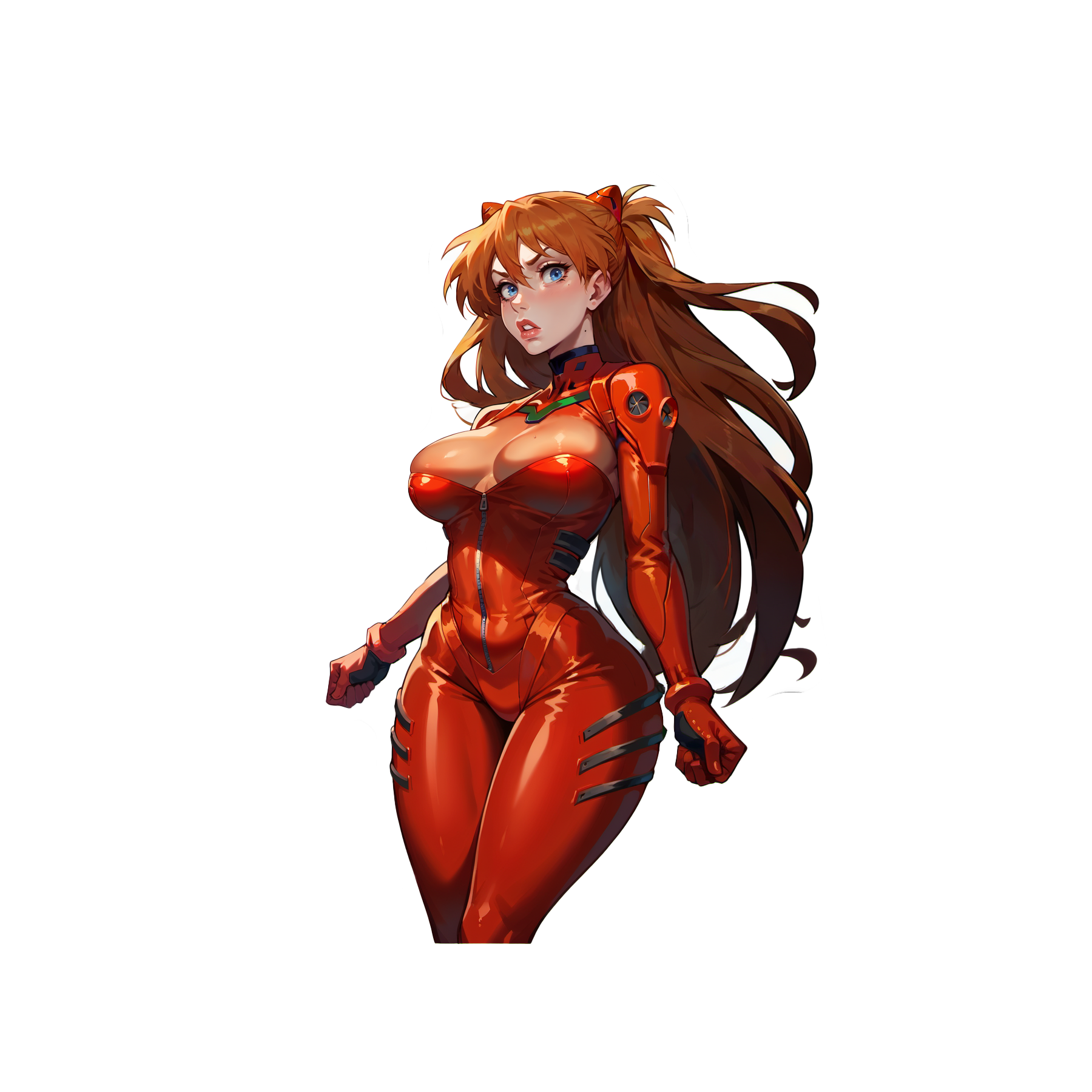 Asuka - Tight red jumpsuit