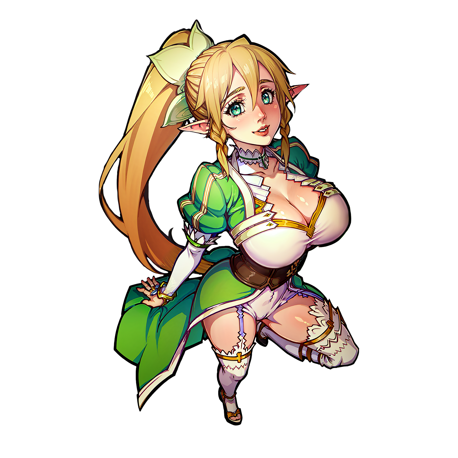 Leafa - Lewd Oppai Anime Waifu Sticker Vinyl Decal 