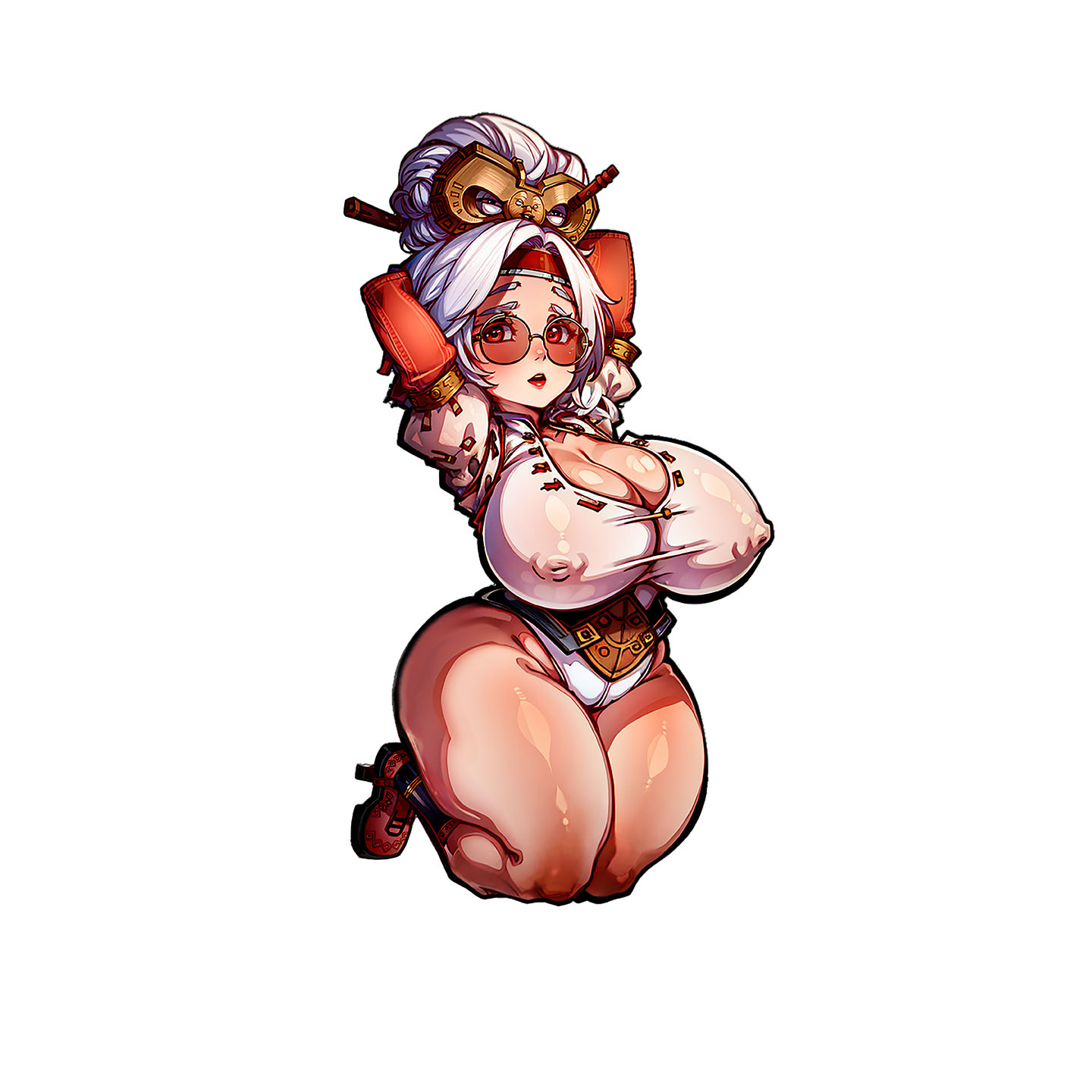 Purah - Lewd Oppai Anime Waifu Sticker Vinyl Decal