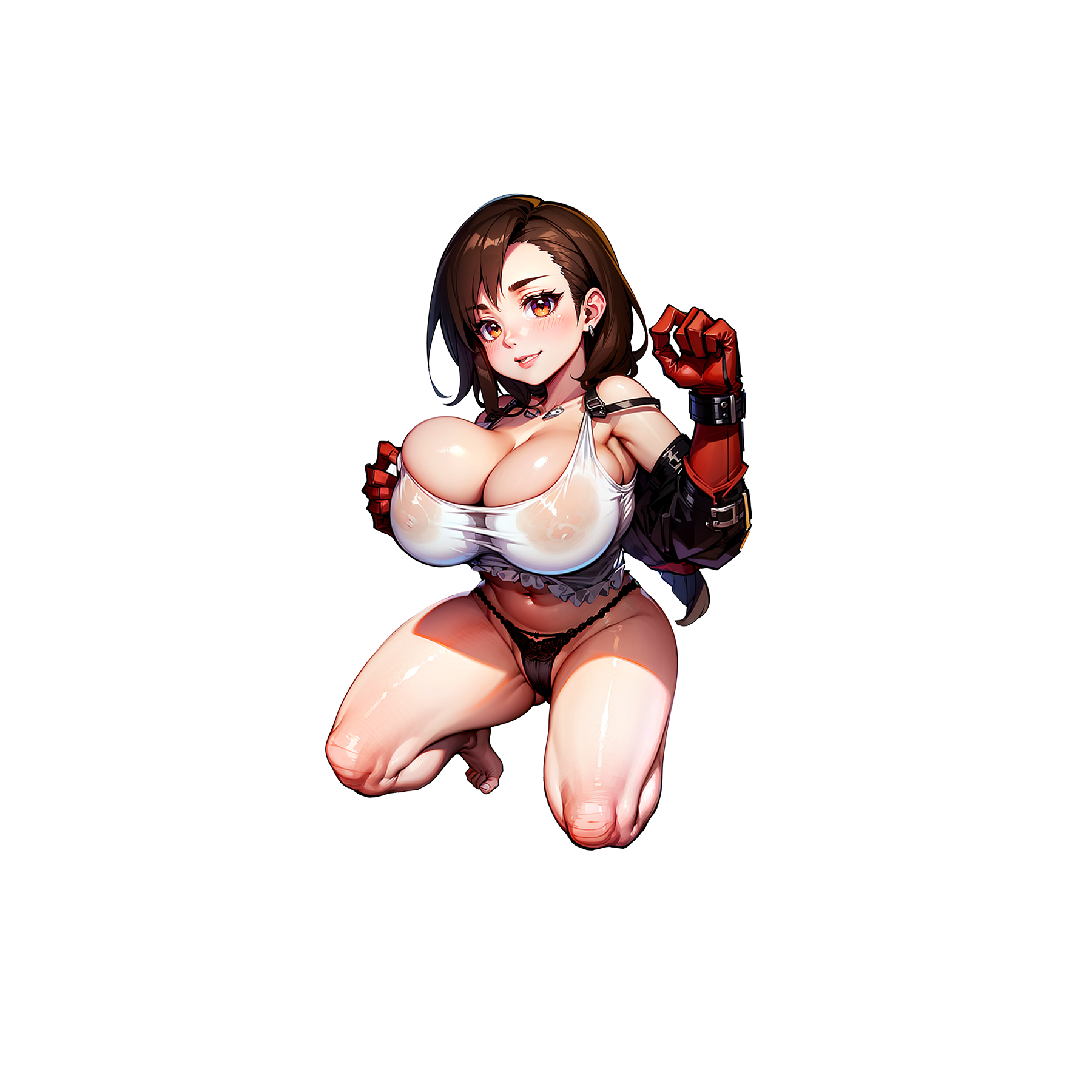 Tifa - Lewd Oppai Anime Waifu Sticker Vinyl Decal