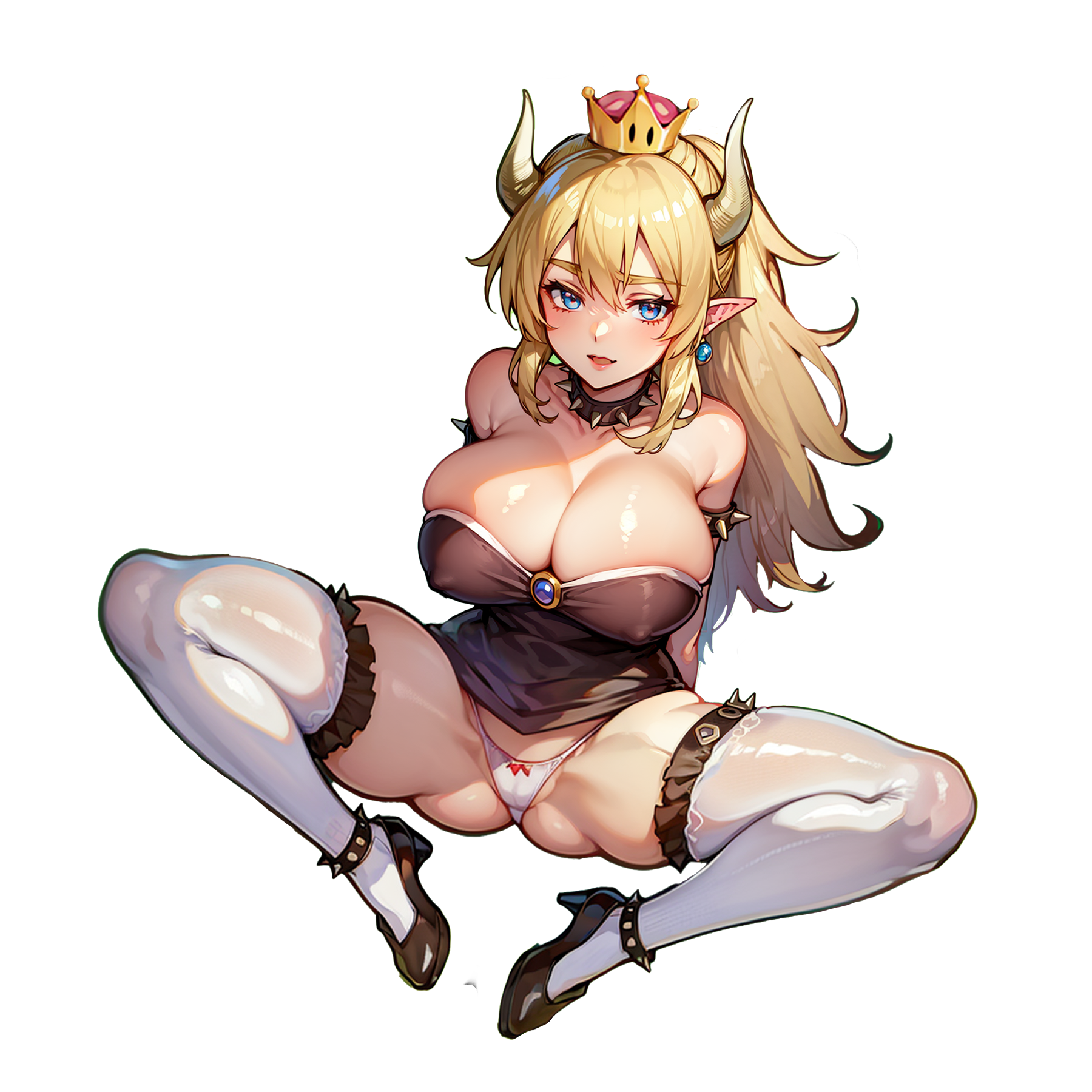 Bowsette - Lewd Oppai Anime Waifu Sticker Vinyl Decal