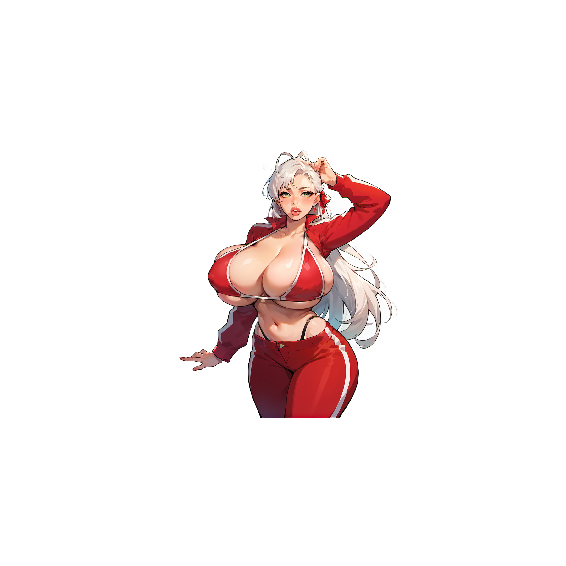 Rossweisse - 3 versions available! Beautiful silver haired woman in red