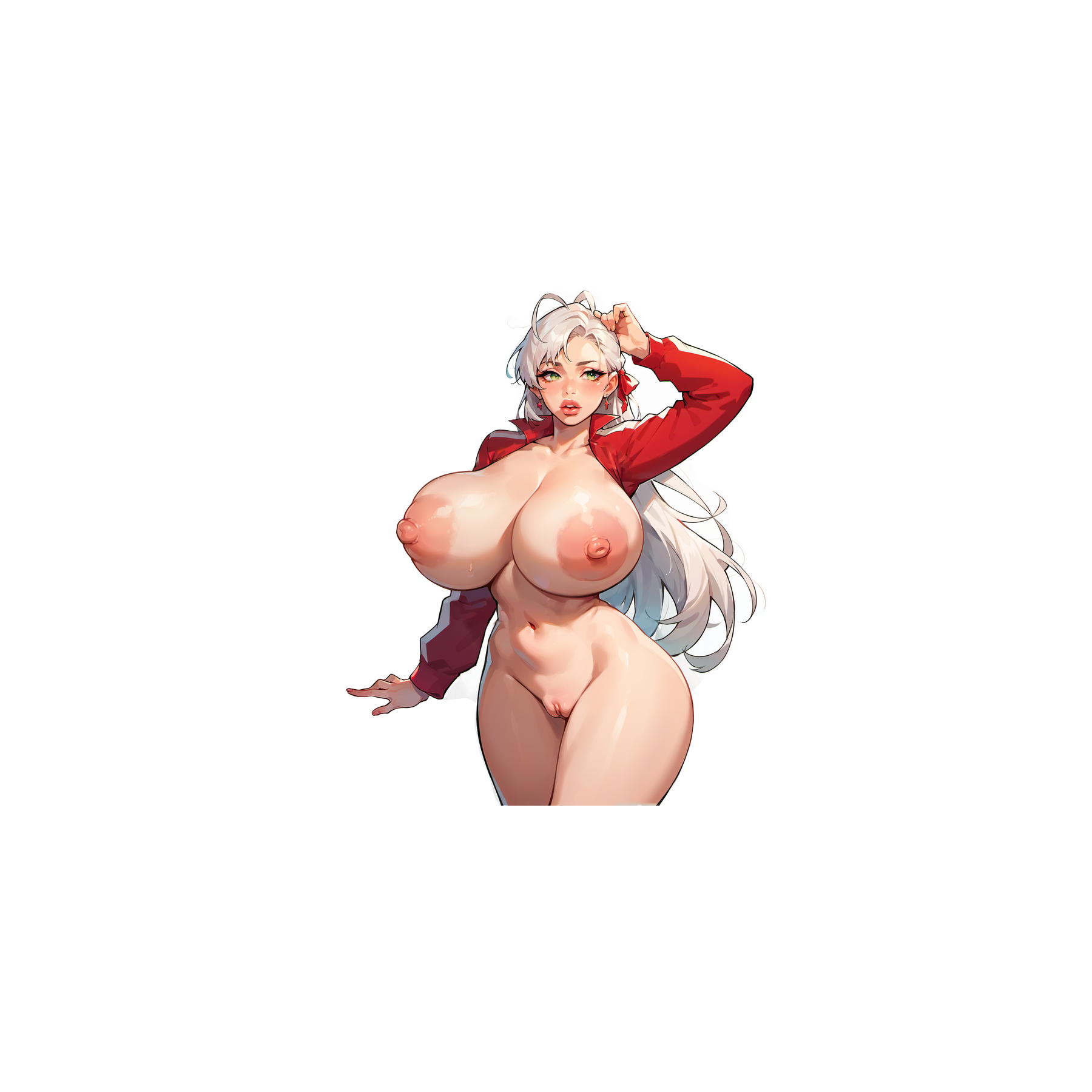 Rossweisse - 3 versions available! Beautiful silver haired woman in red