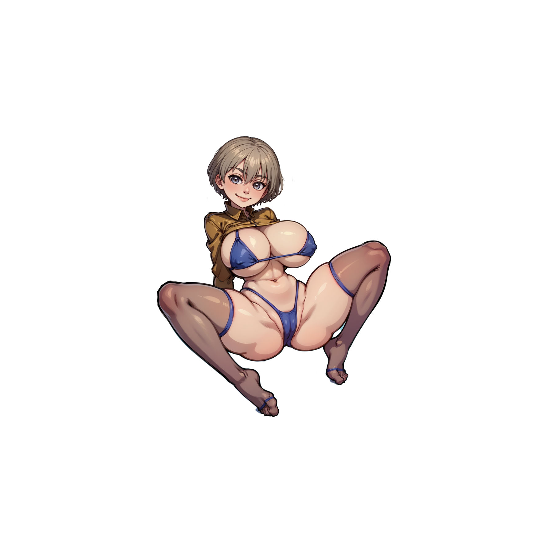 Uzaki Bikini and pantyhose - Lewd Oppai Anime Waifu Sticker Vinyl Decal