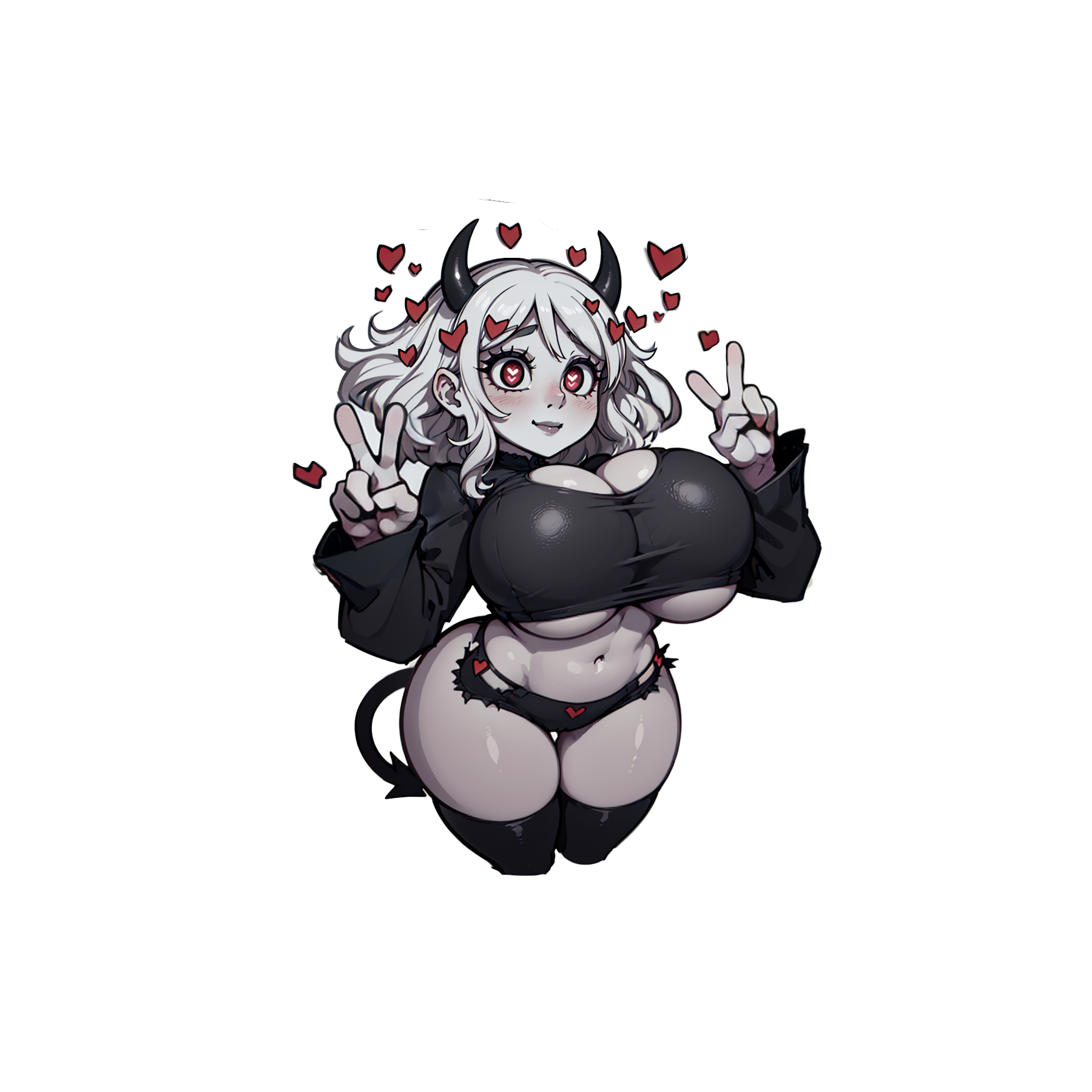 Oppai Modeus - Lewd Oppai Anime Waifu Sticker Vinyl Decal Furry