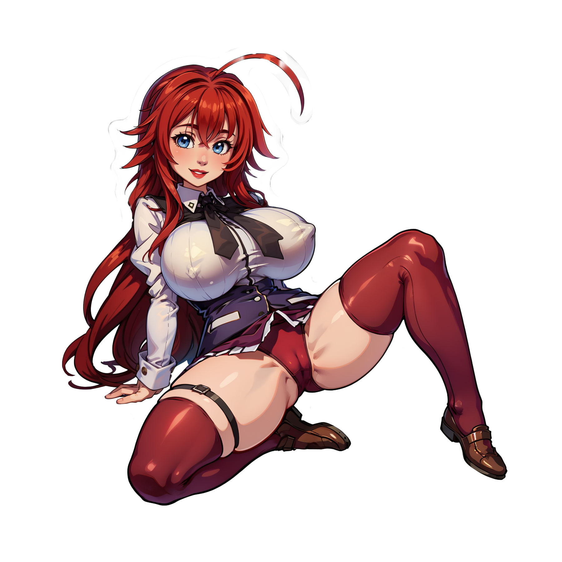Rias Thigh-highs - 4 Versions Lewd Oppai Anime Waifu Sticker Vinyl Decal