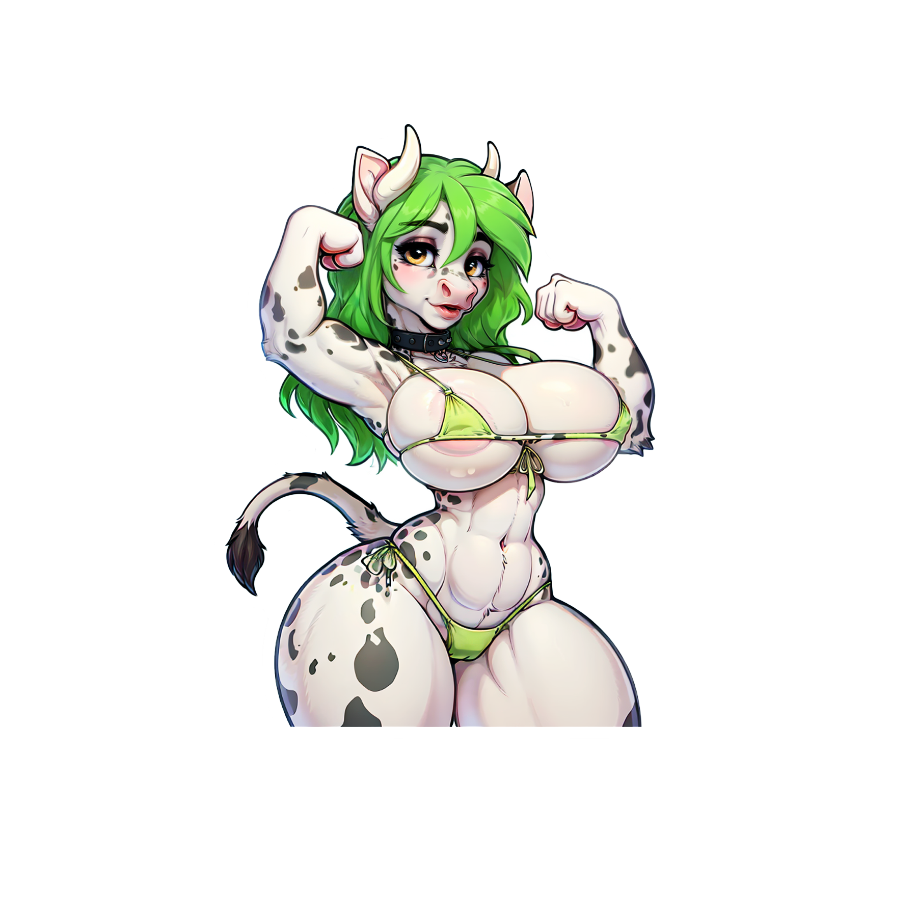 Pickles - Flexing Cow Girl- 2 Versions! String bikini and thong.