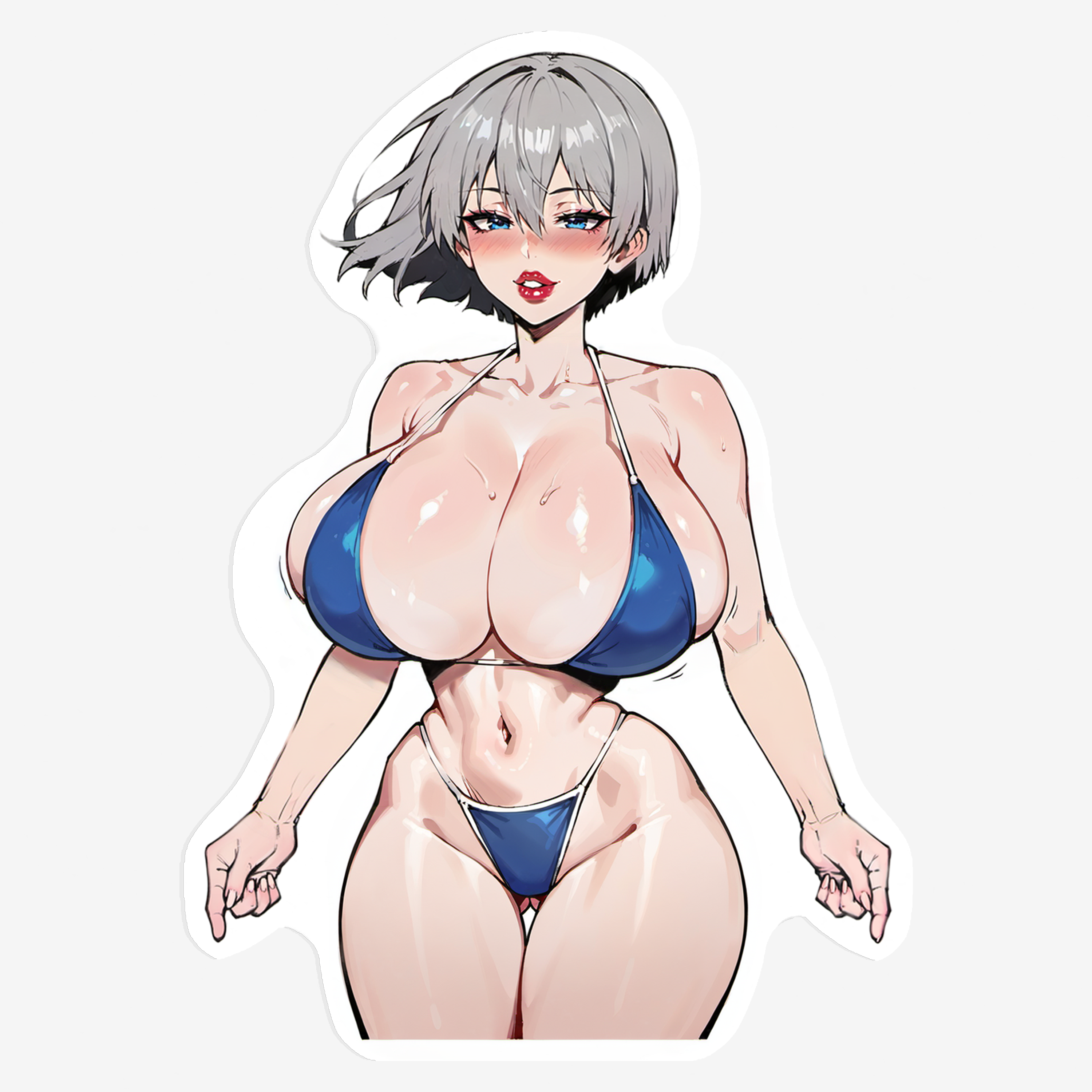 Uzaki Hana in a beautiful blue bikini!