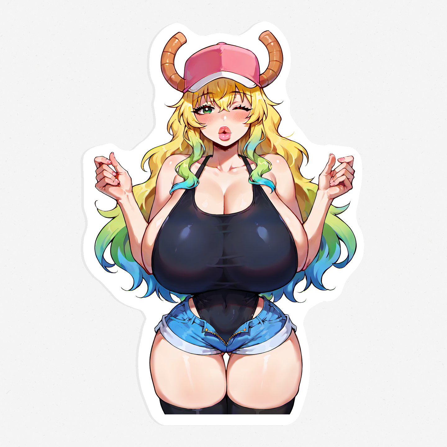 Lucoa - Jean Shorts and Swimsuit