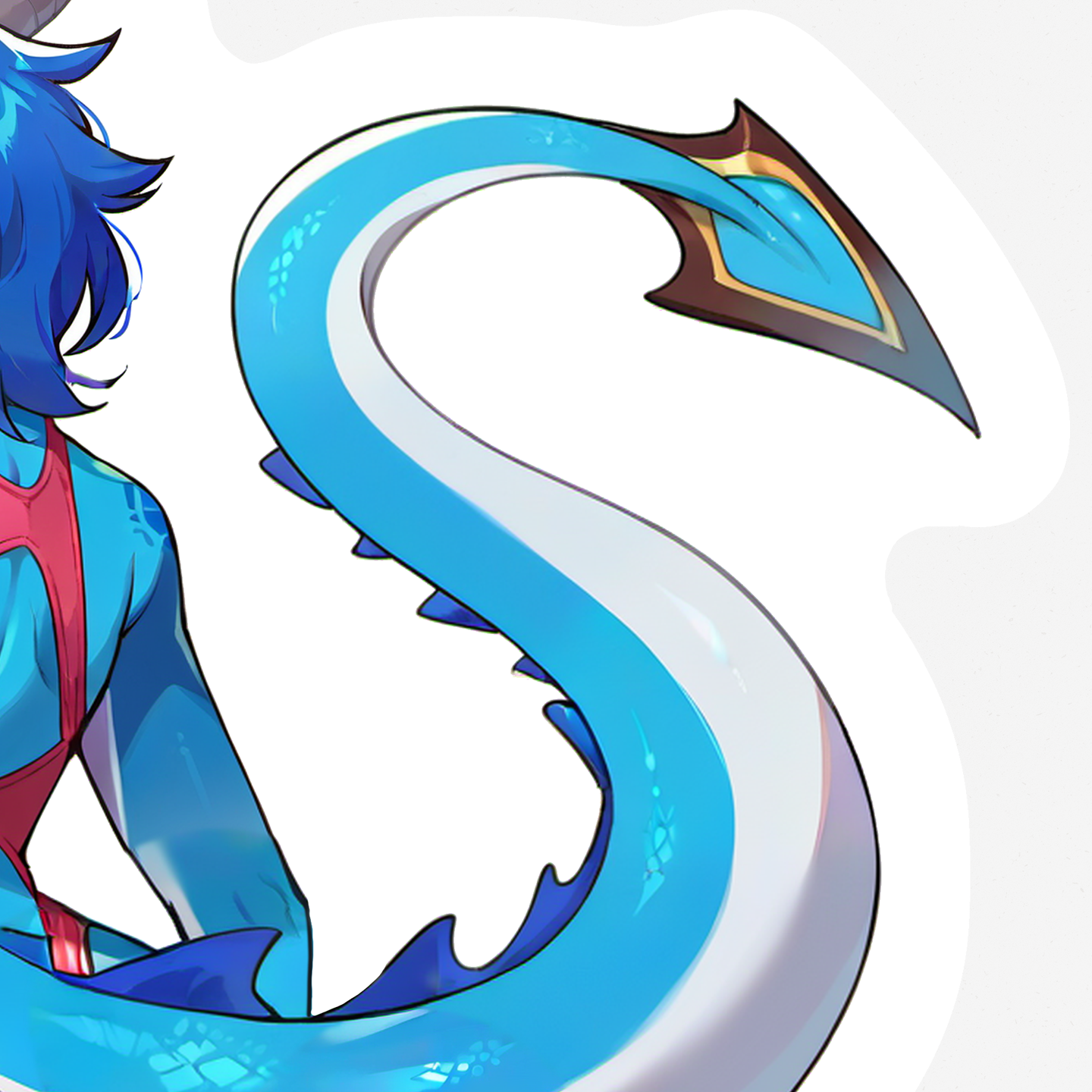 Azure - Hot Anime Girl Stickers, Lewd Mature Azure Bikini Manga Sexy Oppai Art Rule 34 Decals