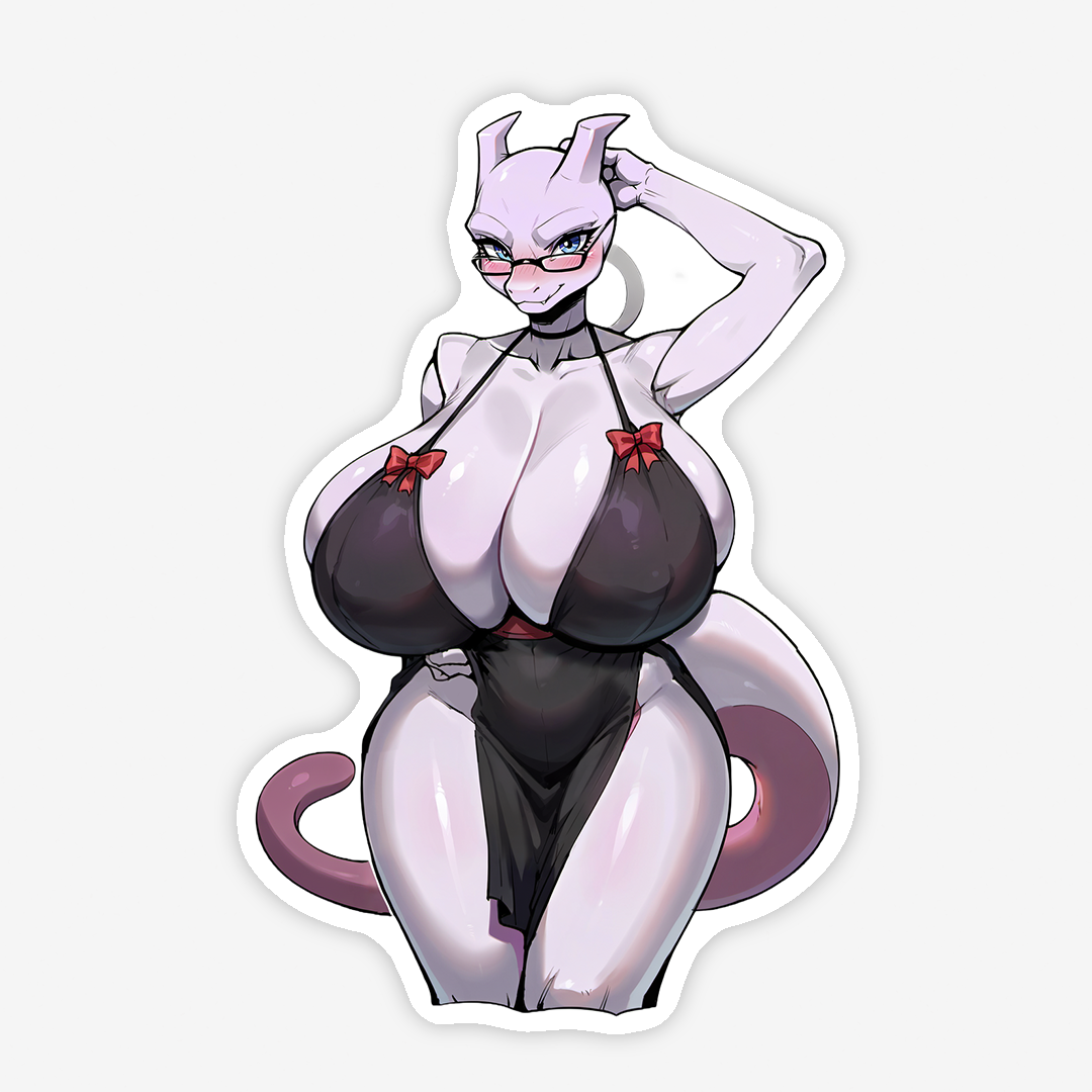 Mewtwo - Anthro Mature Sexy Pinup Art - 9 Versions