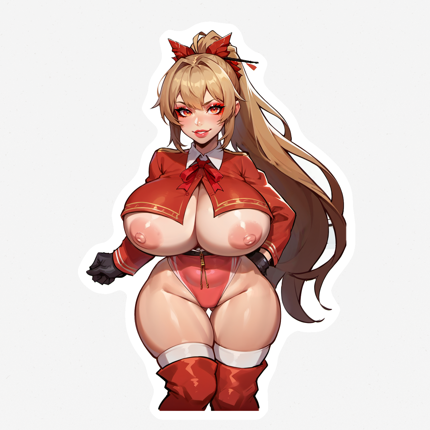 Swiftsure - 4 Versions - Lewd Oppai - Beautiful girl posing