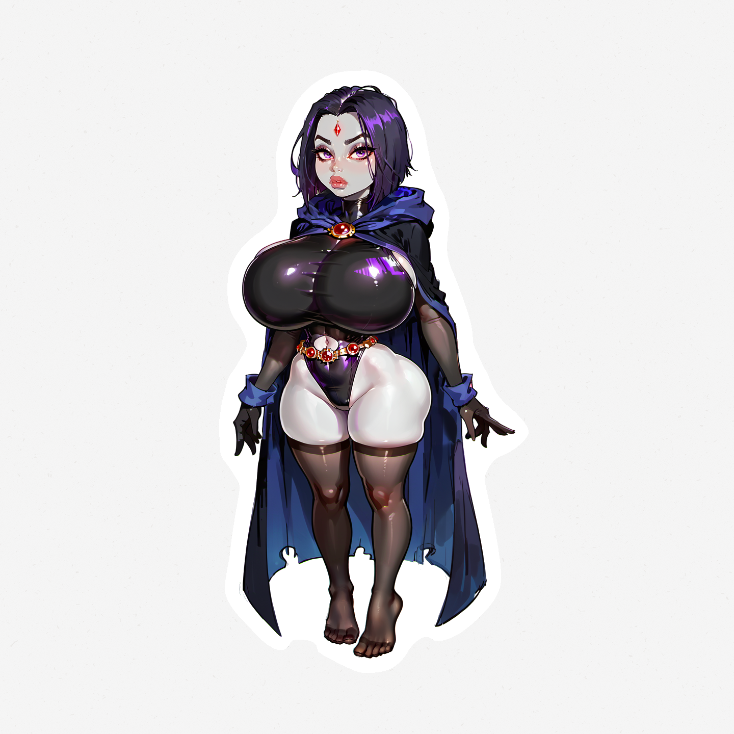 Raven - 9 Versions - SFW, Topless and Nude - Beautiful Superhero woman