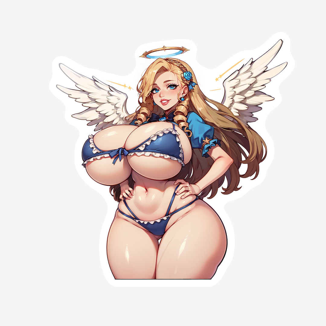 Angel Elizabeth - Lewd Oppai Anime Waifu Sticker Vinyl Decal
