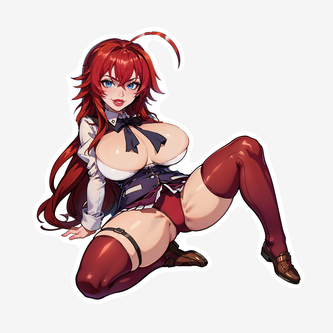 Rias Thigh-highs - 4 Versions Lewd Oppai Anime Waifu Sticker Vinyl Decal