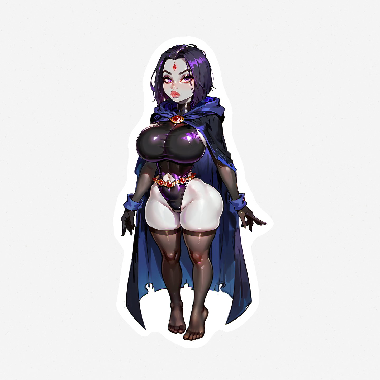 Raven - 9 Versions - SFW, Topless and Nude - Beautiful Superhero woman