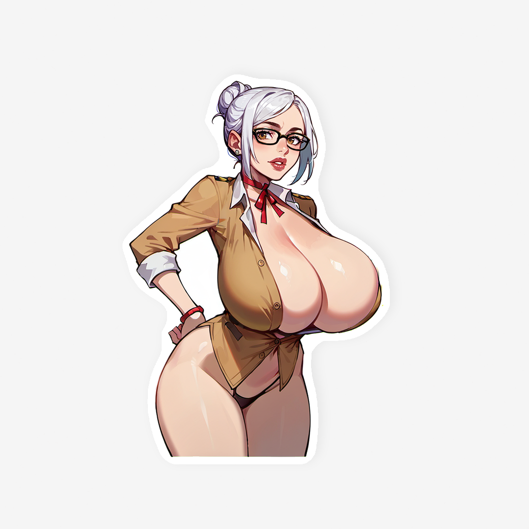 Oppai Meiko - 5 versions - Lewd Oppai Anime Waifu Sticker Vinyl Decal