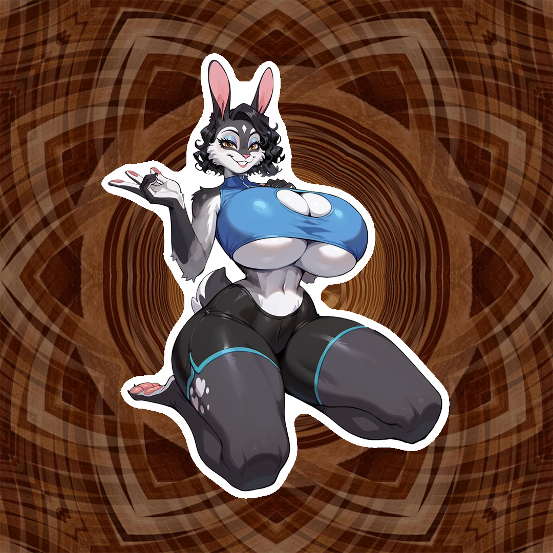 Bianca - Bunny Girl Lewd Anthro - Boobwindow Yoga Outfit