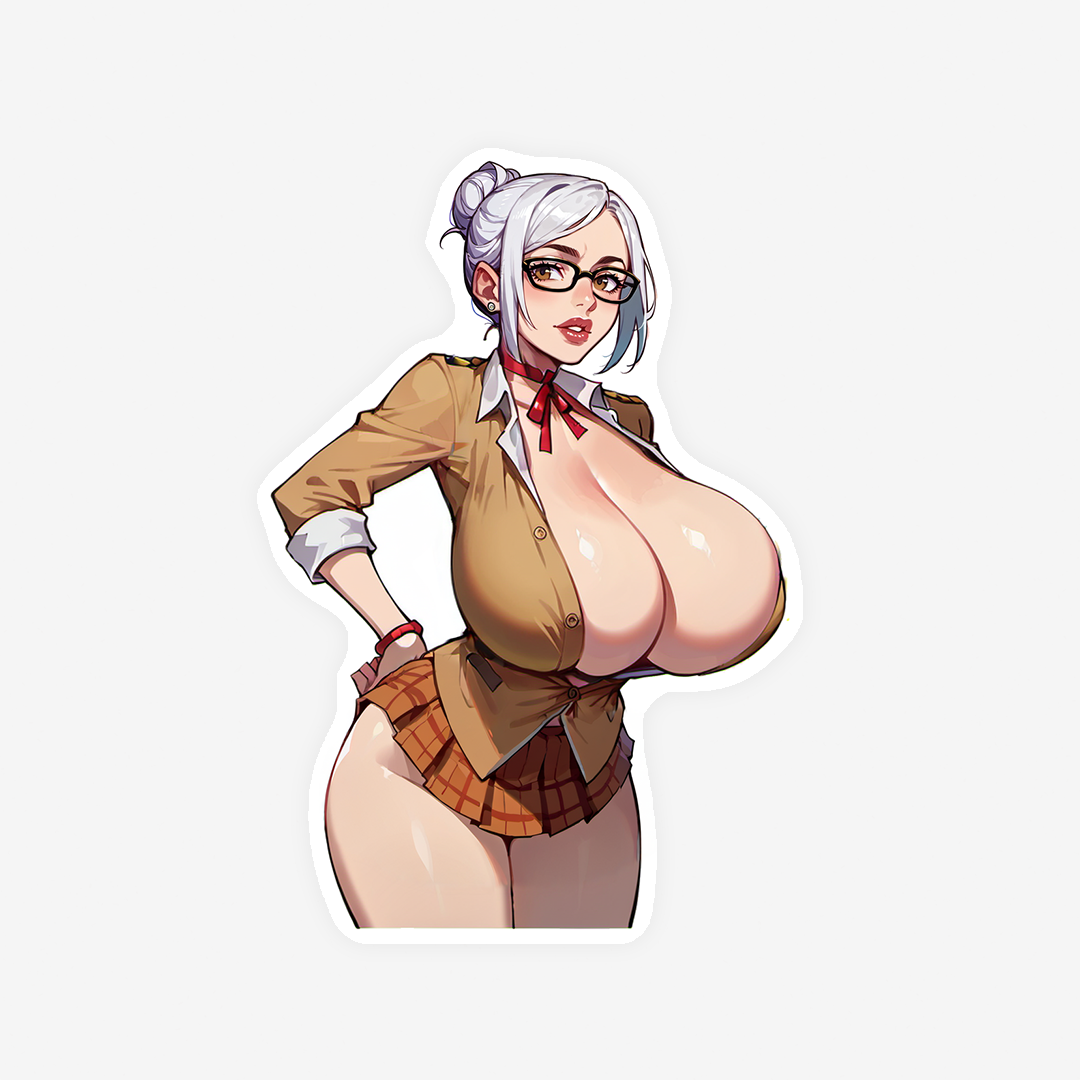 Oppai Meiko - 5 versions - Lewd Oppai Anime Waifu Sticker Vinyl Decal