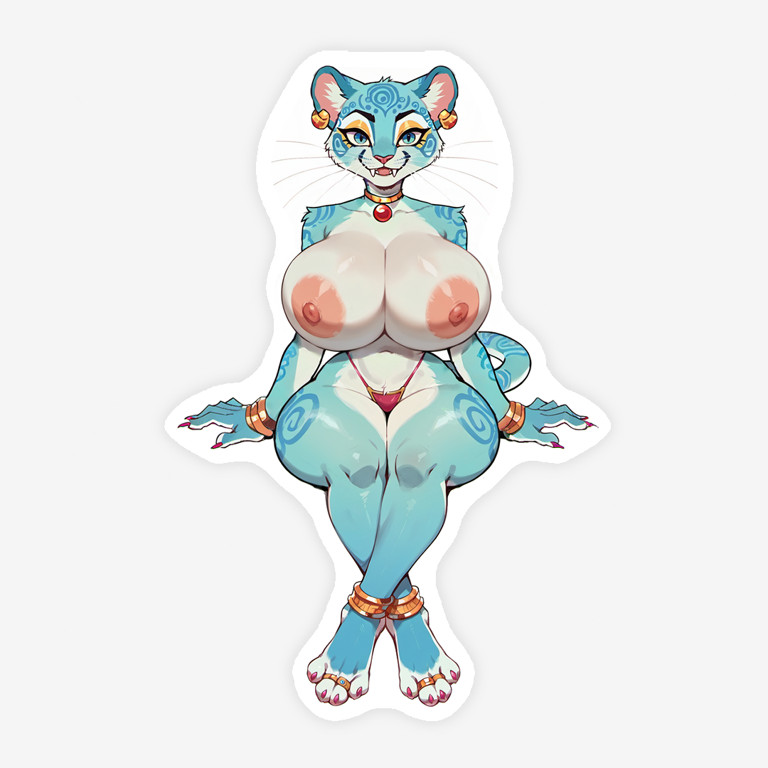 Persian - Beautiful Blue Feline Companion - 2 Versions - Sfw and Nsfw
