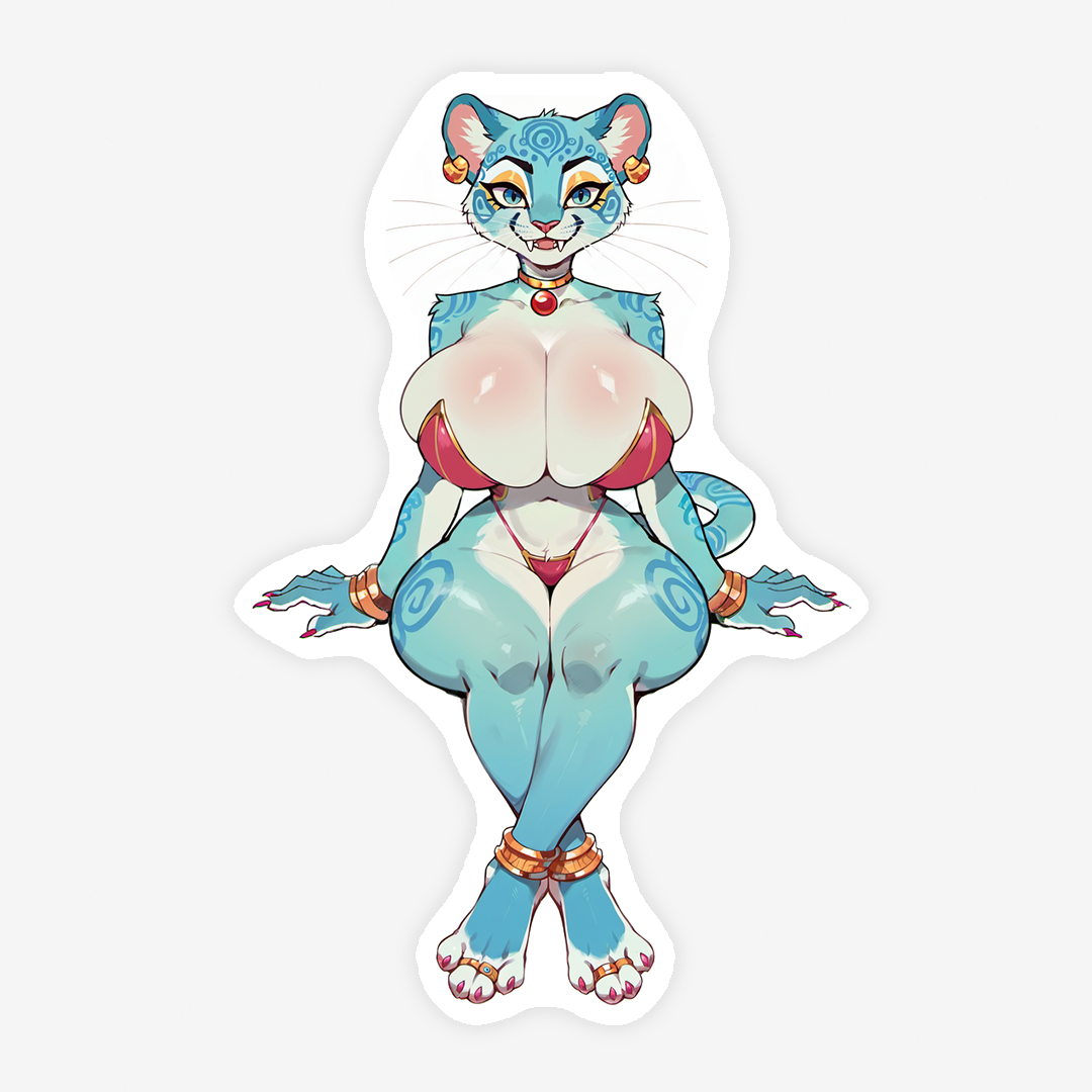 Persian - Beautiful Blue Feline Companion - 2 Versions - Sfw and Nsfw
