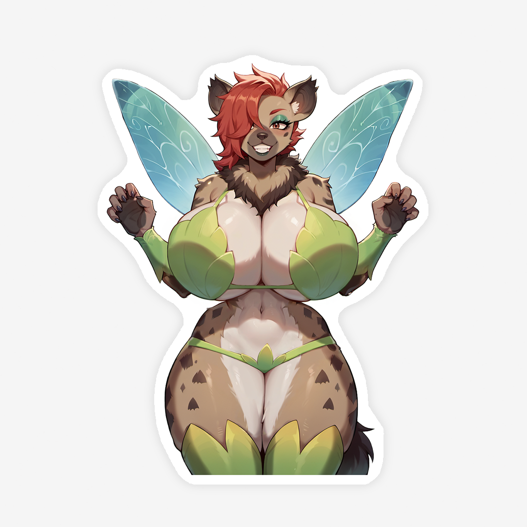 Lilah - Hyena Girl Forest Fairy Halloween Costume Sticker 5 versions