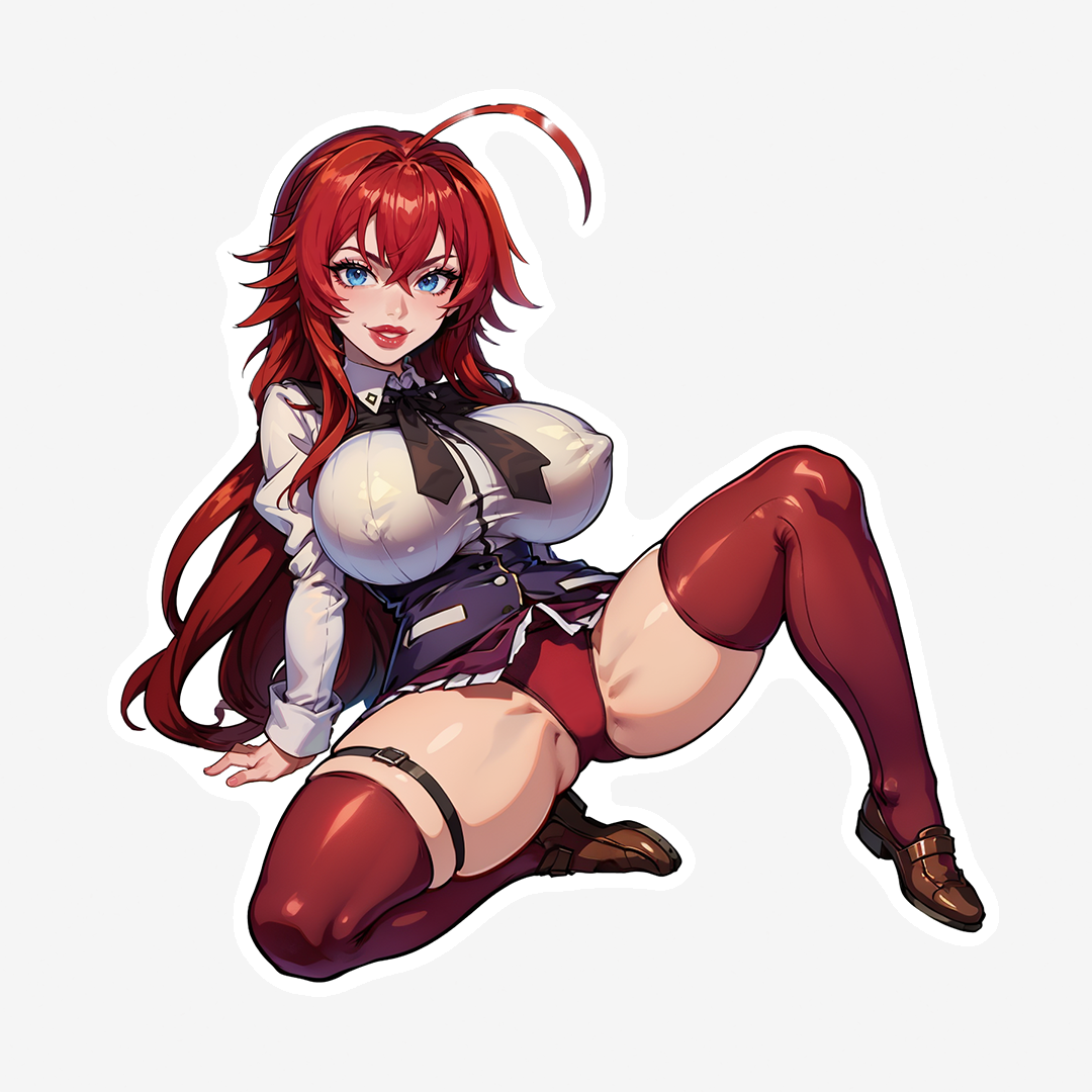 Rias Thigh-highs - 4 Versions Lewd Oppai Anime Waifu Sticker Vinyl Decal